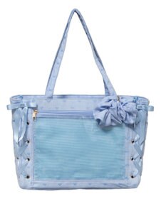 WEGO 【痛バ＆推し活グッズ】シュシュ付きベイビーハートレースアップ痛バッグS