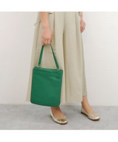 UNBILLION perche 牛革ソフト3層かがり2wayショルダーバッグ