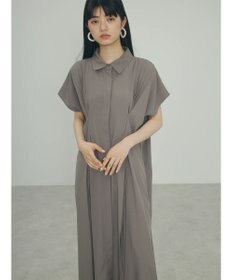 Green Parks ａ．タックプリーツシャツワンピース
