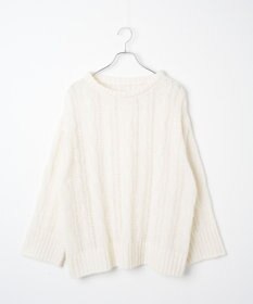 WEGO ケーブルメッシュメランジニット