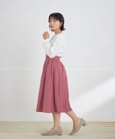 Tiaclasse L 【2WAY・洗える】取り外し可能な​配色パイピングボウタイブラウス