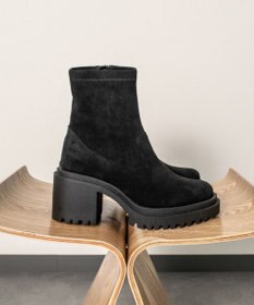 Bridget Birkin 【Round About】厚底ラギットソールストレッチブーツ