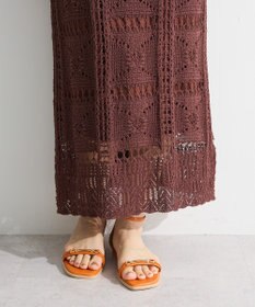 Green Parks クロシェニットスカート