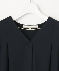 自由区 【洗える】アムンゼンジャージー Vネックワンピース