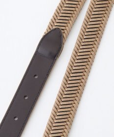 JOSEPH ABBOUD 【イタリア素材/日本製】バックスパインカットレザー ベルト