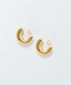 Phoebe 【痛くないシリーズ/金属アレルギー対応】ミニマルストレートフープライトフィットイヤリング　ゴールド