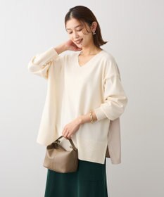 Green Parks 異素材切替ニットチュニック