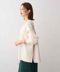 Green Parks 異素材切替ニットチュニック