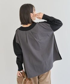 Green Parks 異素材切替ニットチュニック