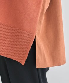 Green Parks 異素材切替ニットチュニック