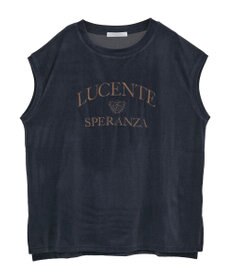 Green Parks ベロアロゴフレンチスリーブチュニック