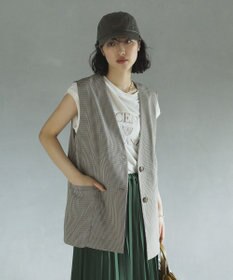 Green Parks ベロアロゴフレンチスリーブチュニック