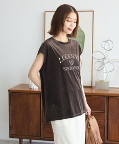 Green Parks ベロアロゴフレンチスリーブチュニック