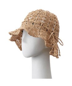 MOONBAT estaa ペーパー透かし編み チューリップハット／サイズ調整可