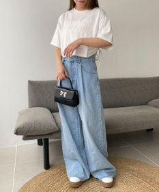 WEGO ロゴレースドロストショートT