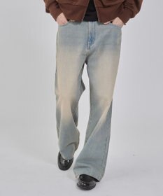 WEGO 【ユニセックス着用ITEM/ウエスト調整可】フレアデニムパンツ