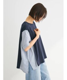 Green Parks 異素材脇切り替えドッキングプルオーバー