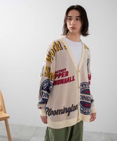 WEGO 【ユニセックス着用ITEM】オーバーフィットドライタッチパターンカーディガン