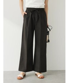 Green Parks 綿麻混イージーワイドパンツ