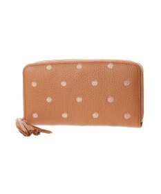 UNBILLION ペルケ perche / 牛革ドット刺繍ラウンド長財布