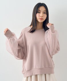 earth music&ecology チュールスリーブスウェット