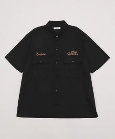 WEGO 【ユニセックス着用ITEM】刺繍ロゴツイルワークシャツ