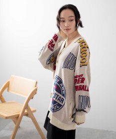 WEGO 【ユニセックス着用ITEM】オーバーフィットドライタッチパターンカーディガン