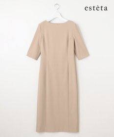 23区 【エステータ】コットンダブルクロス ハーフスリーブワンピース