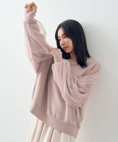 earth music&ecology チュールスリーブスウェット