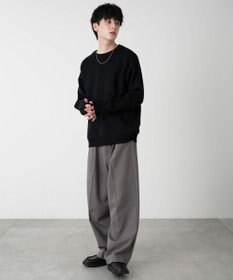 WEGO 【ユニセックス着用ITEM/MLサイズ展開】ミラノリブクルーネックプルオーバー