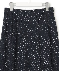 23区 【セットアップ対応/洗える】バックサテンアムンゼン ドットプリント スカート