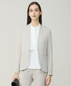 ICB ストレッチジョーゼット ラッフルディテール ブラウス オフホワイト