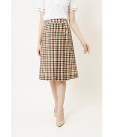 DAKS ウールボイル チェックキルト スカート