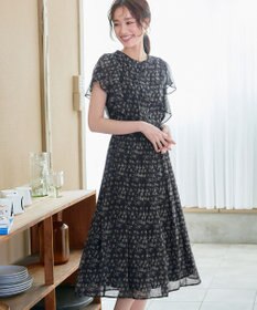 Tiaclasse L 【新色追加】フレアスリーブワンピース