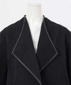 23区 【エステータ】ウールリネン レザートリミング ジャケット