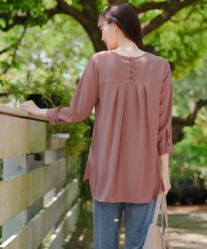 Tiaclasse L 【洗える】ラウンドスリットチュニック