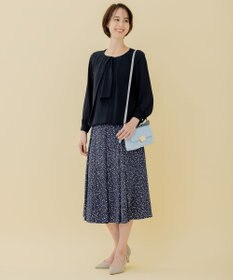 自由区 【XSサイズ～/洗える】ロイヤルシフォン デザインブラウス