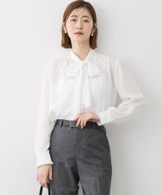 23区 S 【洗える】ドットドビーデシン ブラウス