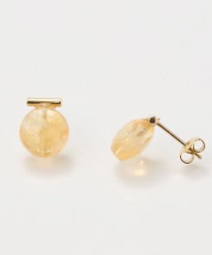 Phoebe 【金属アレルギー対応】パワーストーンバーピアス　シトリン/天然石