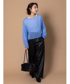 Te chichi 【泉 里香さん着用・Oggi.jp10/23掲載】キャットヤーンメッシュニット