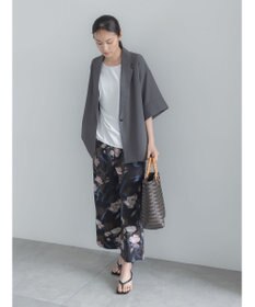 Te chichi 麻調ハーフスリーブジャケット