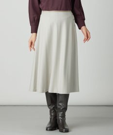 J.PRESS LADIES L ウールスムース スカート ベージュ系