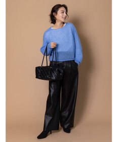 Te chichi 【泉 里香さん着用・Oggi.jp10/23掲載】キャットヤーンメッシュニット