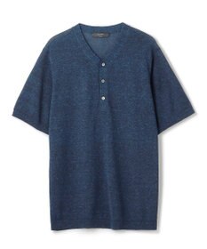 JOSEPH HOMME リネンナイロンプレーン　半袖ヘンリーネックニット