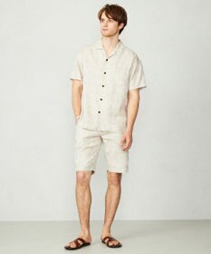 JOSEPH ABBOUD MOUNTAIN 【SPACE／UNISEX】ソアロンリネンジャガード シャツ