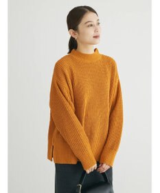 Green Parks ｍｏｋｏモール畦編みモックネックプルオーバー