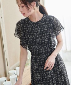 Tiaclasse L 【新色追加】フレアスリーブワンピース