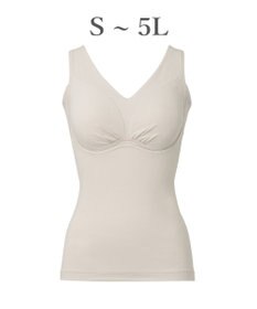 BRADELIS New York 【Yukine inc. / ブラデリス】ゆきねえ365綿混モアらく快適フルカップブラキャミ24 ノンワイヤー 補正 洋服に響きにくい ブラトップ カップ付き シェイパー YH524301