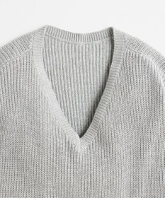 LENO V NECK ONEPIECE　Vネックニットワンピース