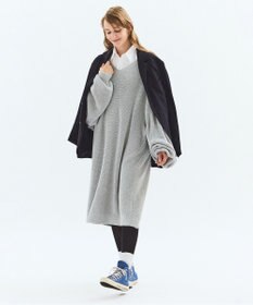 LENO V NECK ONEPIECE　Vネックニットワンピース